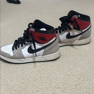 Nike Air Jordan grey, Red, black and White Sneakers